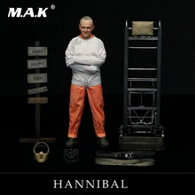 1/6 Collectible Full Set The Silence of the Lambs 1991 Hannibal Lecter White Prison Uniform Ver./Straitjacket Ver. for Fans Gift
