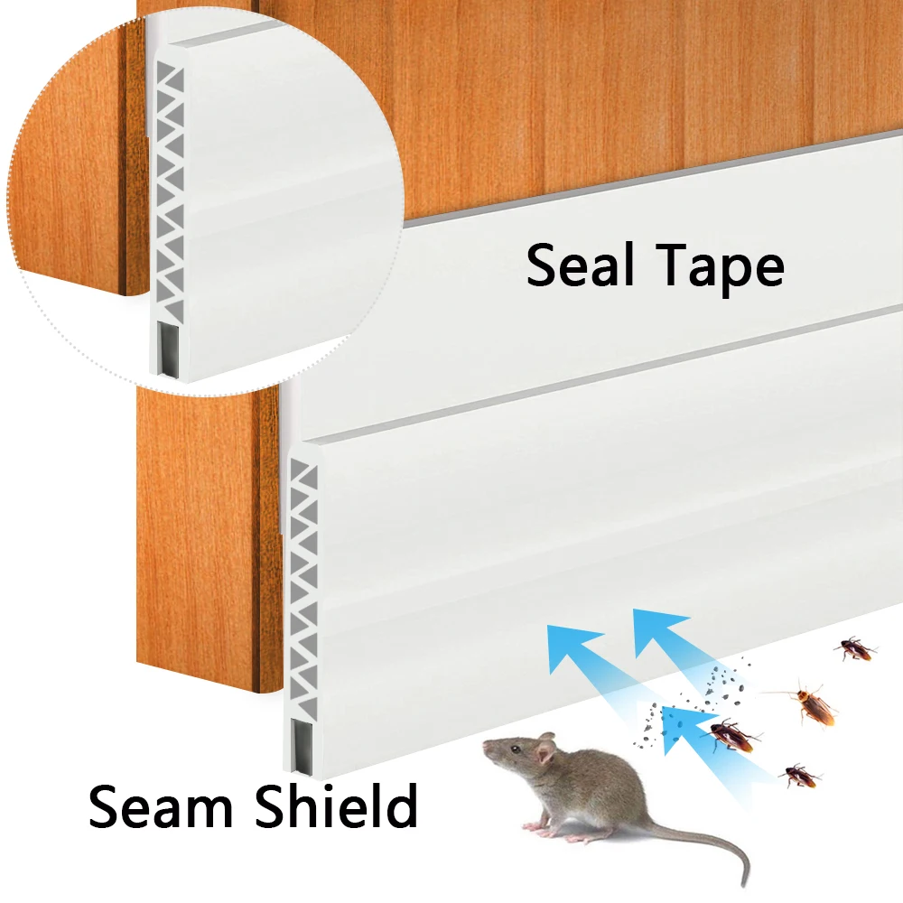 

1PC White 1.2M Acrylic Adhesive Wooden Doors Wind Shielding Seals Tapes Door Bottom Soundproof Seams Warm Rubber Strips