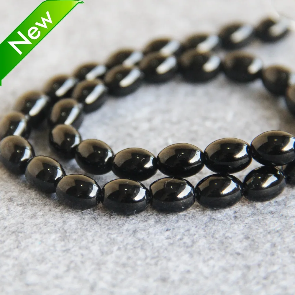 

Accessory Crafts Necklace 6x9mm Onyx Natural Black Onyx Carnelian Beads Oval DIY Loose Rice Gifts 15inch Jewelry Making Design