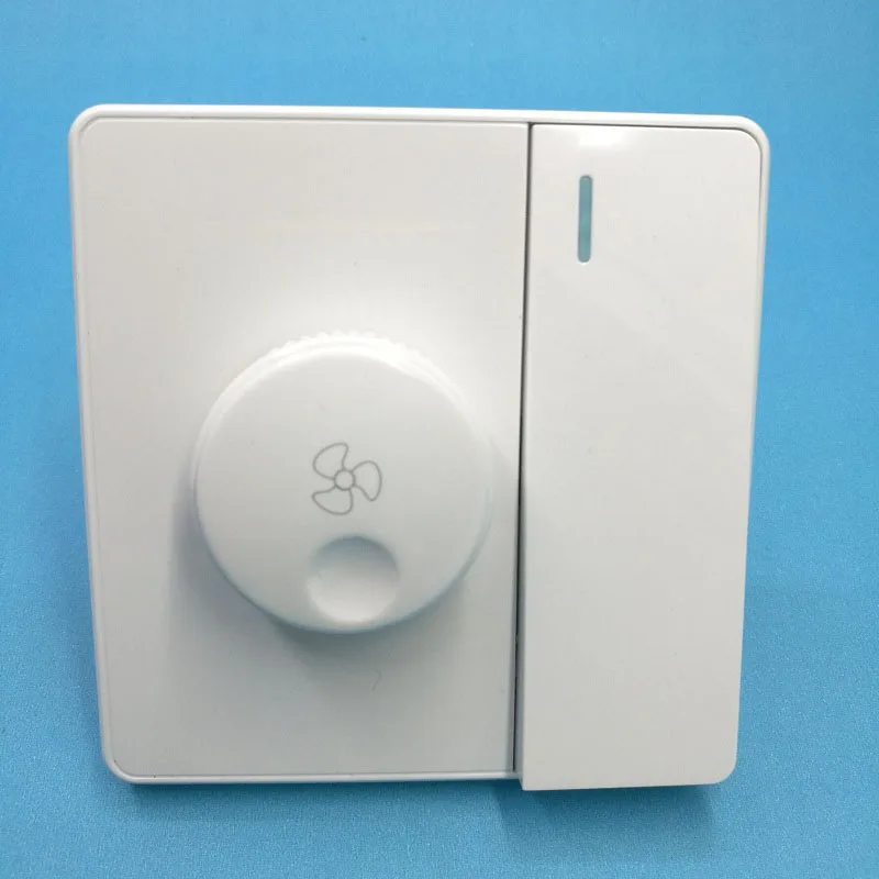 

AC 220V Ceiling Fan Governor 86 Concealed Installation Speed Regulating Switch Panel Stepless Speed Change with Light Switch