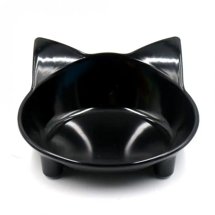 Мелкая миска для кошек, широкая тарелка, нескользящая миска для кормления кошек, для облегчения усталости усов @ LS