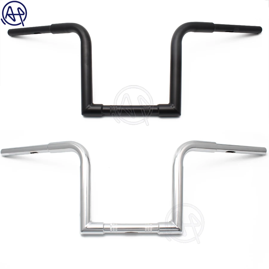 

For Harley Sportster Chopper Bobber Softail Dyna Black/Chrome 1'' 25mm Z Bar Pullback Motorcycle Handlebar 1pcs