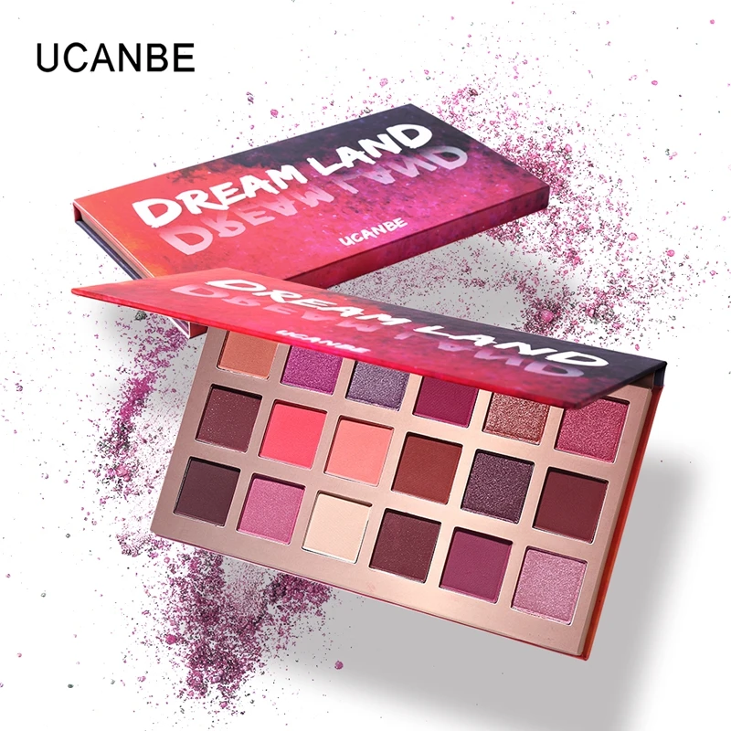 UCANBE косметика 18 цветов тени для век мерцающие матовые Dreamland палитра макияжа