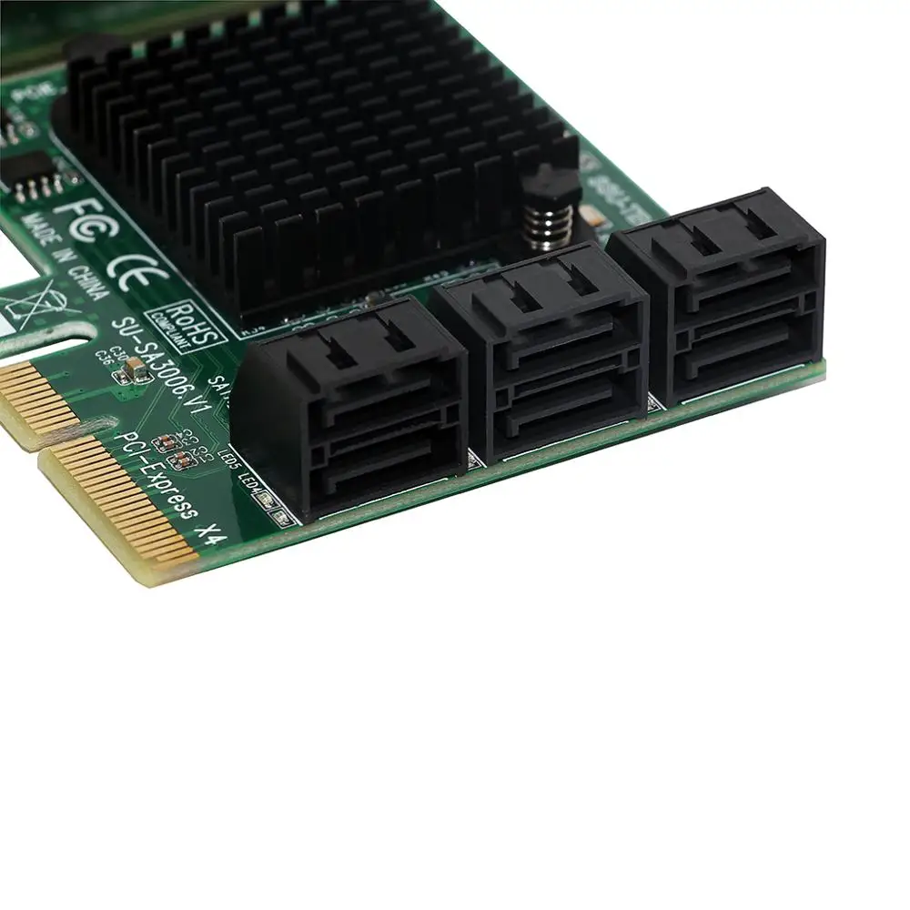 Añadir Tarjetas PCI Express PCI/PCIE SATA 3/controlador de adaptador SATA3 PCI-E PCIE SATA expansión tarjeta de 6 puertos SATA 3,0 6 Gb Añadir Tarjetas PCI Express PCI/PCIE SATA 3/controlador de adaptador SATA3 PCI-E PCIE SATA expansión tarjeta de 6 puertos SATA 3,0 6 Gb
