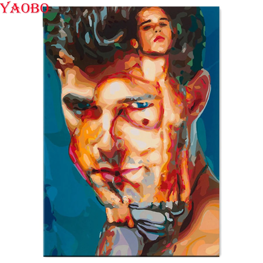 

Full Square Round Drill Diamond Painting Cross-Stitch fantasy gay men art DIY 5d Diamond Embroidery Rhinestones Wall Sticker