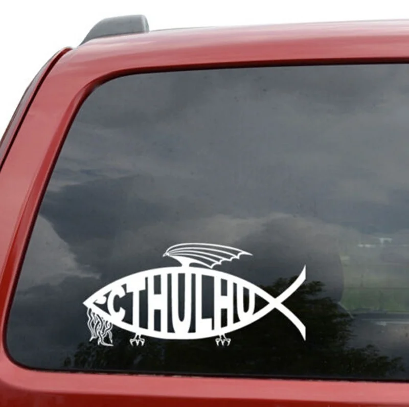 

Cthulhu Fish Meme Car Window Decor Vinyl Decal Stickers 20 x 11 cm