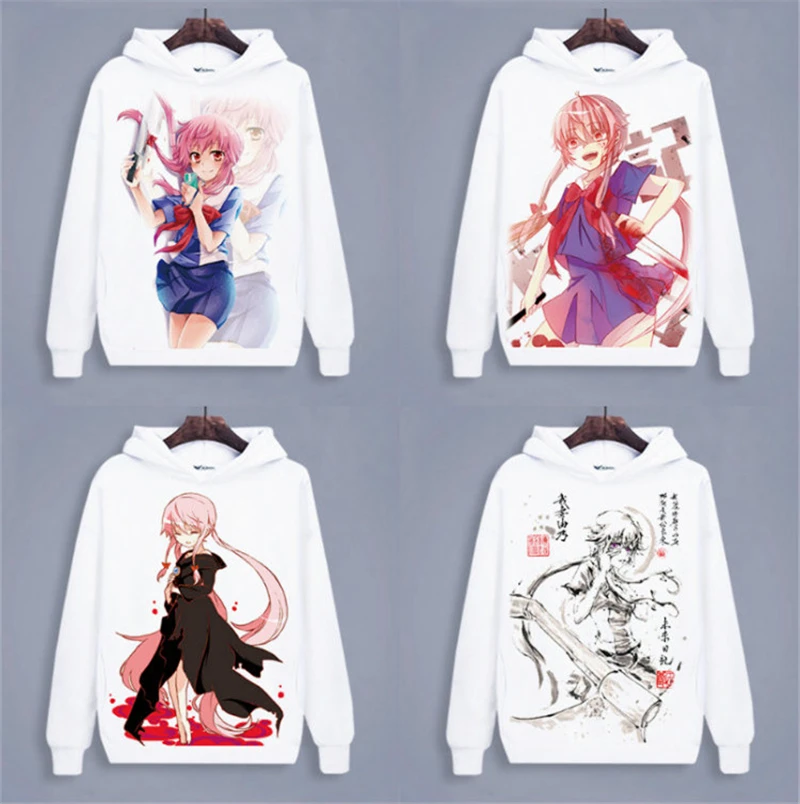 Горячая Распродажа Mirai Nikki мультфильм Gasai Yuno косплей пальто толстовки с длинным