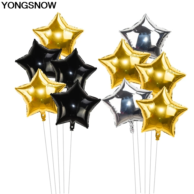 

1Set Five-pointed Star Foil Balloon Baby Shower Wedding Children Birthday Party Decoration Inflatable Helium Air Balloons Globos