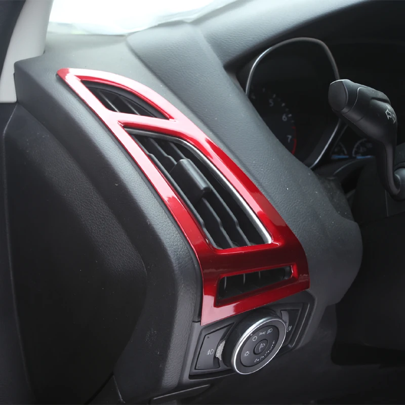 2 шт./компл. ABS Кондиционер Vent блестки кондиционера воздуха вентиляционные отверстия Стикеры для Ford Focus 3 4 2012 2013