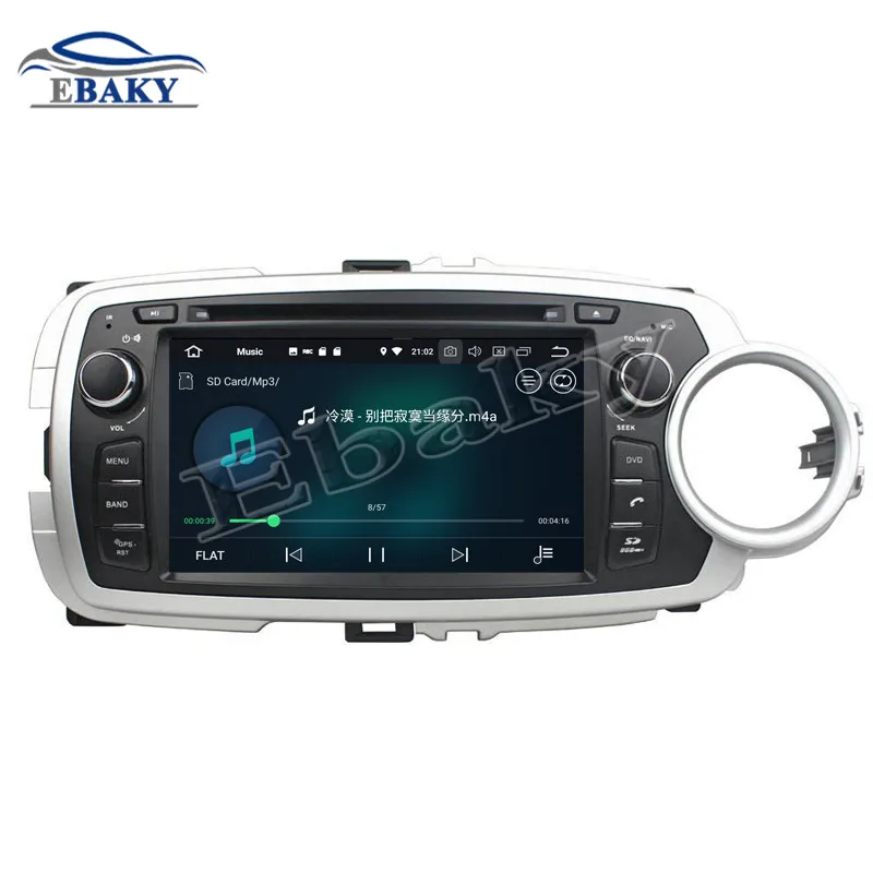 Best NaviTopia 7inch 4GB RAM 64GB ROM Octa Core Android 9.0 Car DVD Player For Toyota YARIS 2012 2013/GPS 5