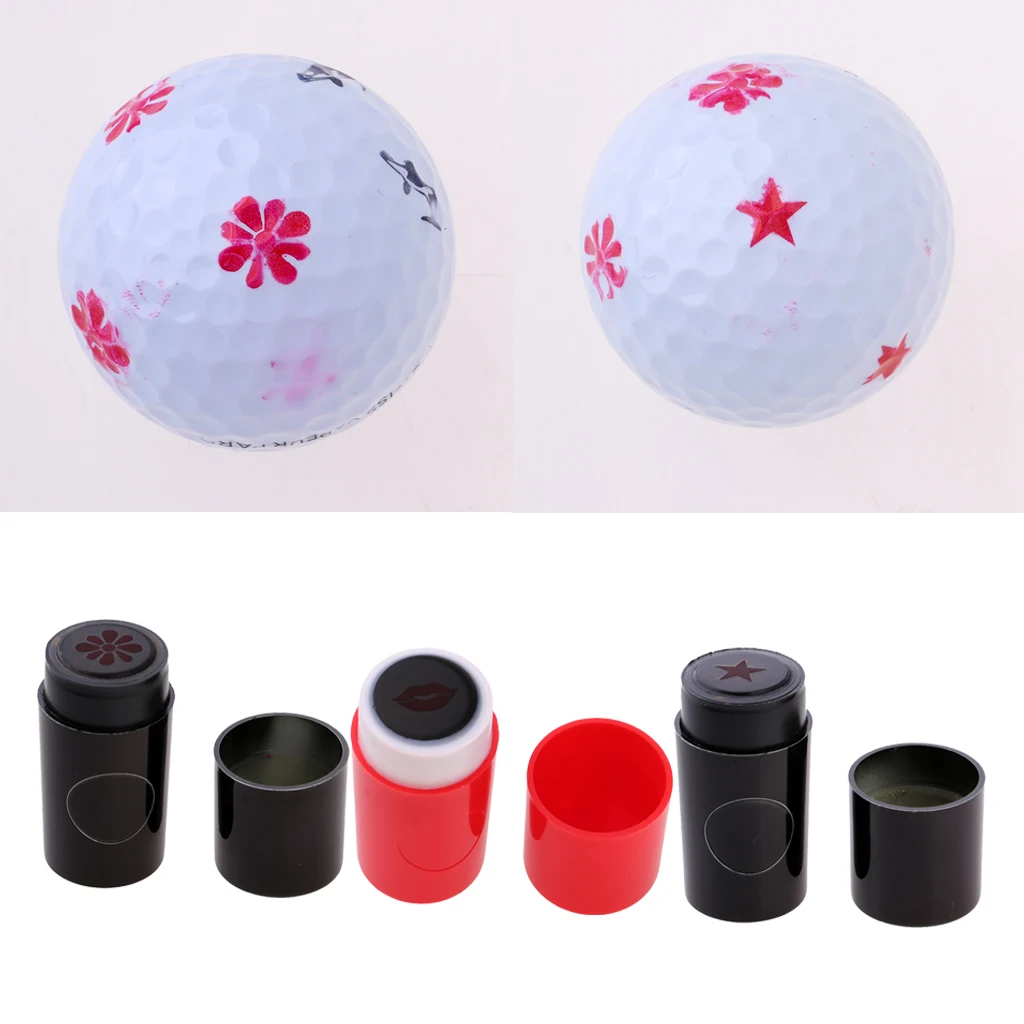 3 Pieces Quick Drying Golf Ball Stamper Golfer Stamp Marker Training