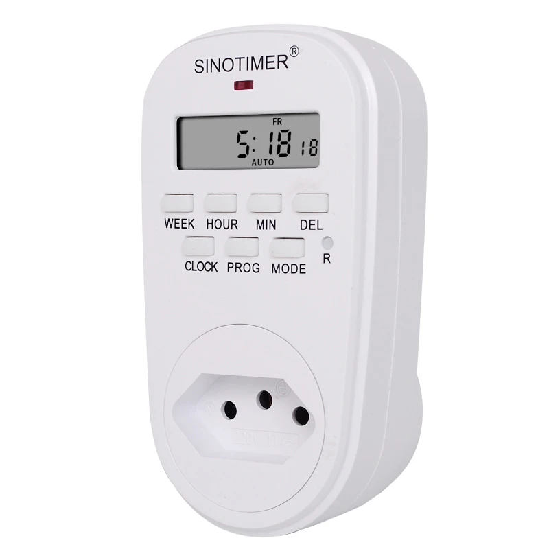 Brazil BR Plug Outlet 7 Day Weekly Programmable Digital Plug Timer Switch Time Relay Wall Clock Power Socket AC 110V 120V 220V 2