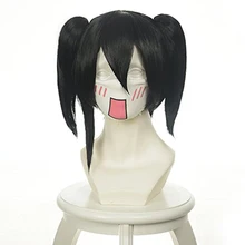 Ccutoo 35 см черные короткие базовые синтетические волосы с чипом двойные съемные хвосты Нико Ядзава косплей парики