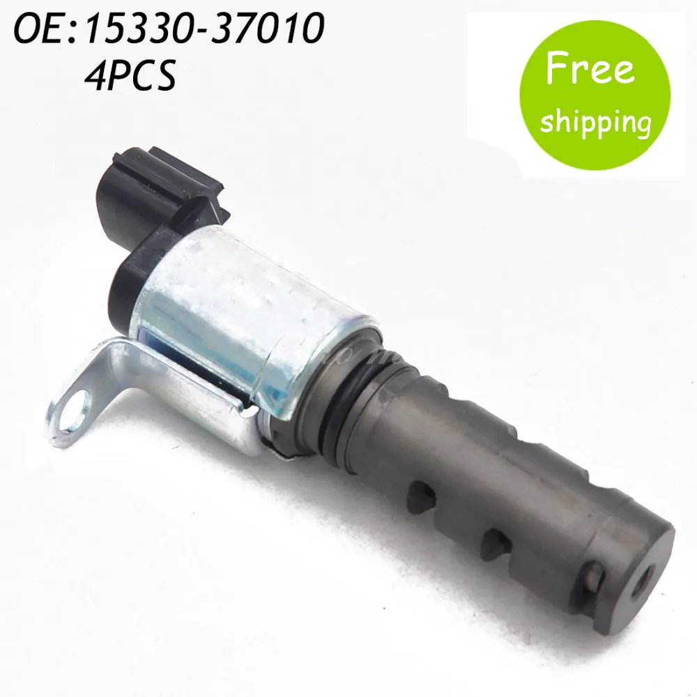 4PCS 15330 37010 Camshaft Timing Oil Control Valve For Toyota COROLLA PRIUS CAMRY RAV4 SIENNA