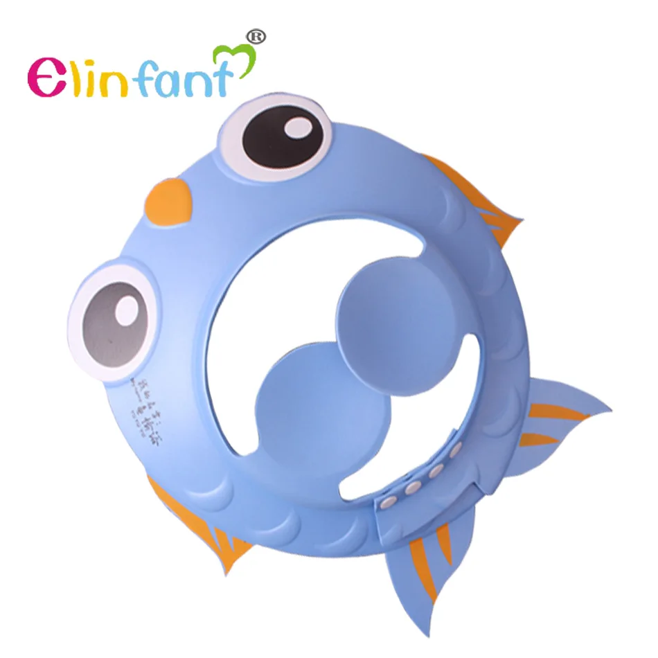 Elinfant детская шапочка для ванной для защиты глаз и ушей шампунь шапочка для душа для детей от 6 месяцев до 10 лет# SMT003 - Цвет: blue