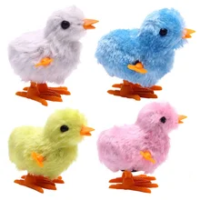 1 шт. 4 цвета мультфильм Плюшевый цыпленок Заводной дети развивающие милые цыпленок игрушки заводные прыжки ходьба игрушки для детей