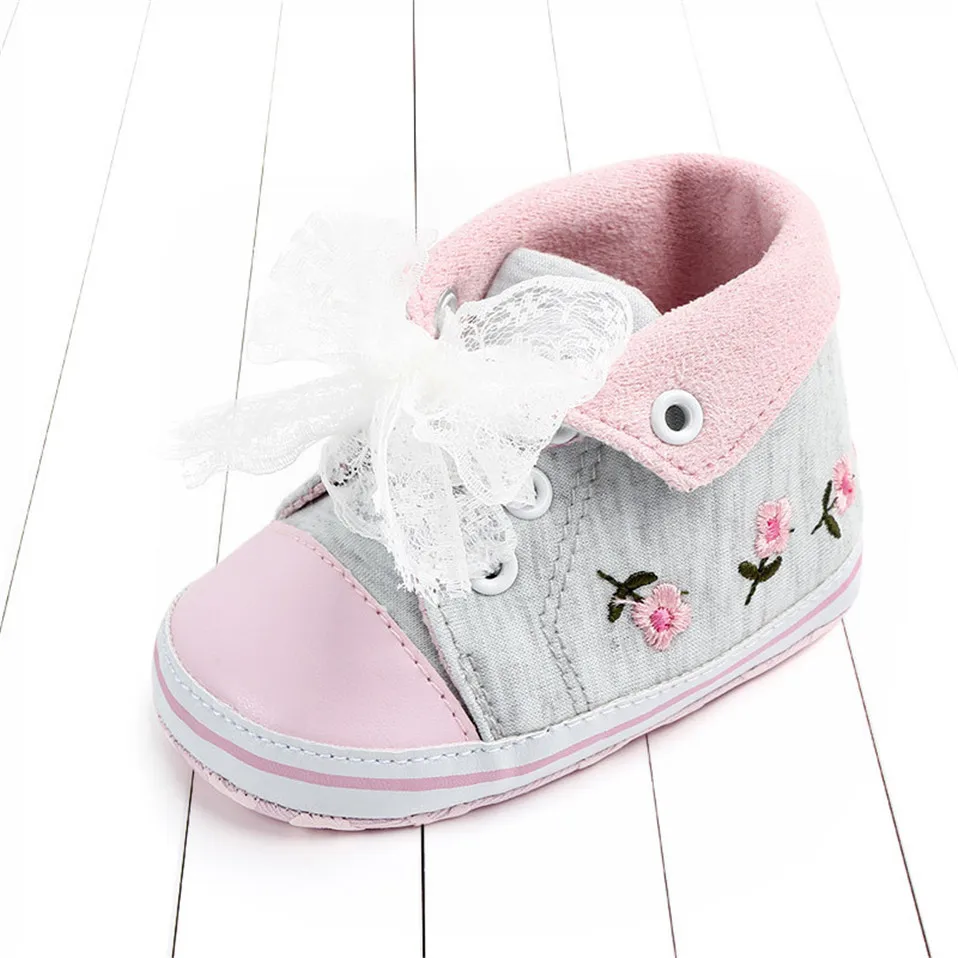 Для маленьких девочек принцесса обувь Демисезонный милые бабочки Корона против скольжения обувь для малышей на мягкой подошве обувь
