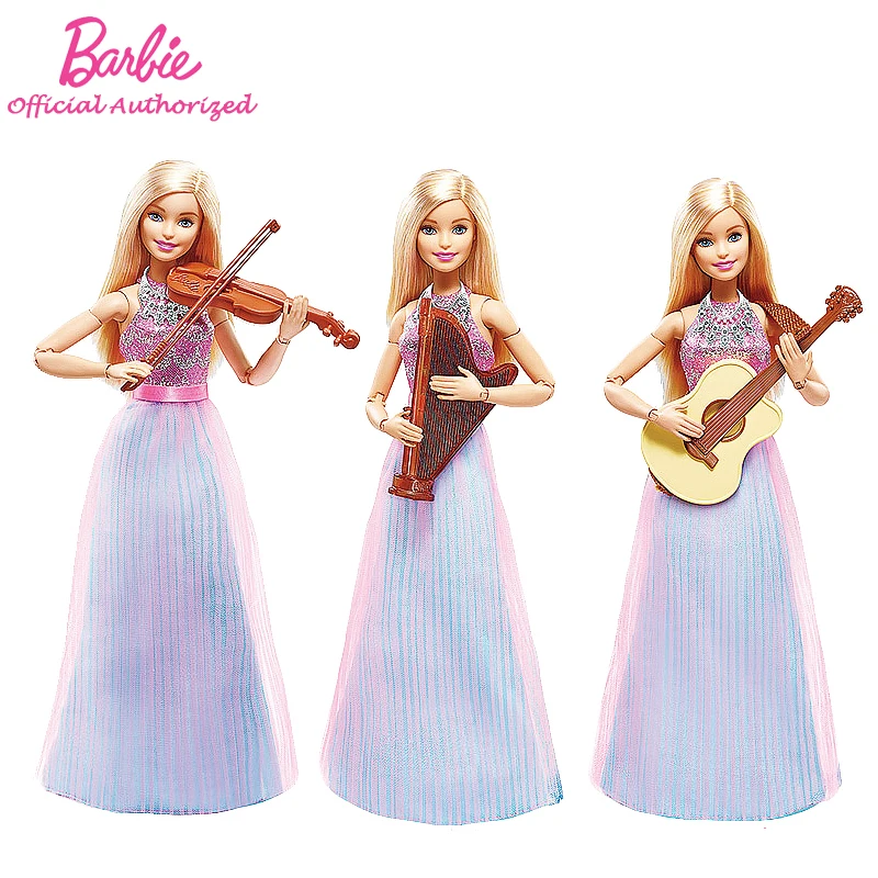 Barbie Original Brand Collection Doll Musician Girl Violin Accessories Toy Barbie Boneca Mode DLG94 Free Shipping