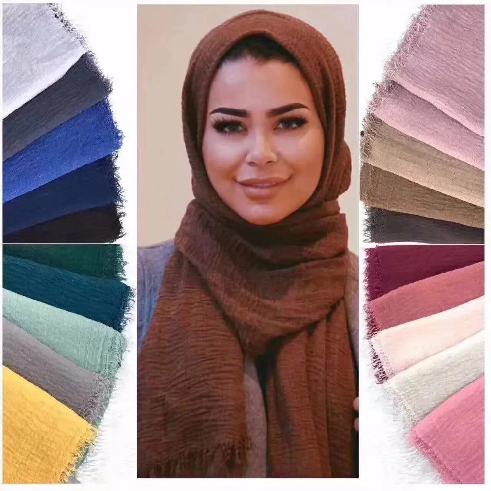 Tassel Hijab Scarf Maxi Large Shawl Cape Sarong Wrap