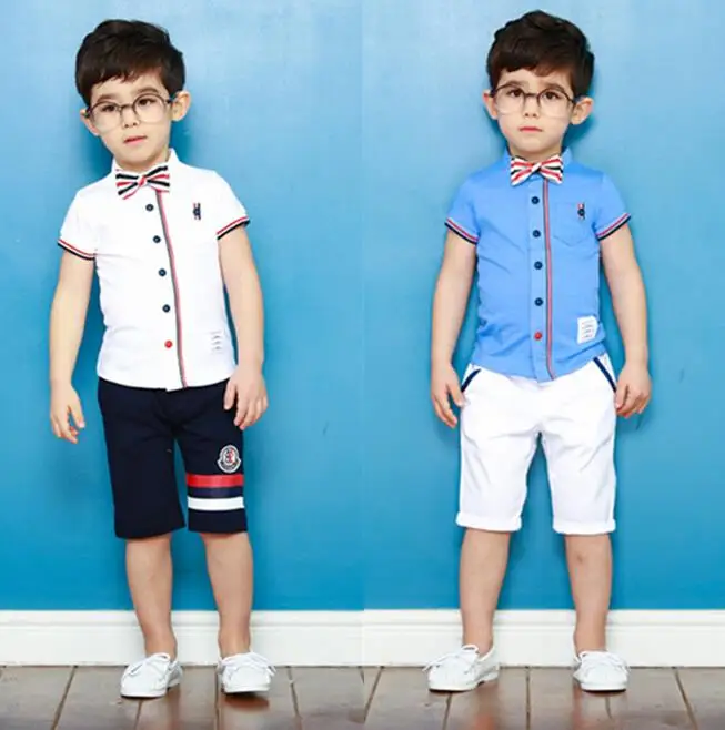 Hot sale New Summer boy Clothing Set Children Shirt pants Boys Clothes