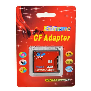 

High Quality SD to CF Adapter SDHC SDXC to Standard 3.3mm Compact Flash Type I Card Converter UDMA for Windows Retail Package