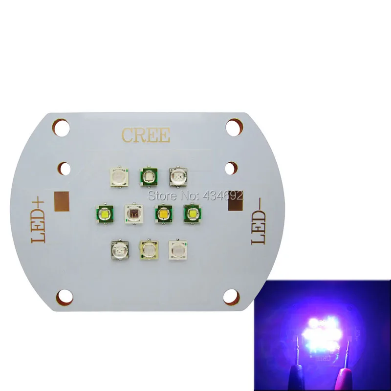 CREE XPE XP-E + ХТЕ XT-E EPILEDS уф красный DIY Coral Fish Tank Лампа Светодиодная 30 В-31 В 350-600mA