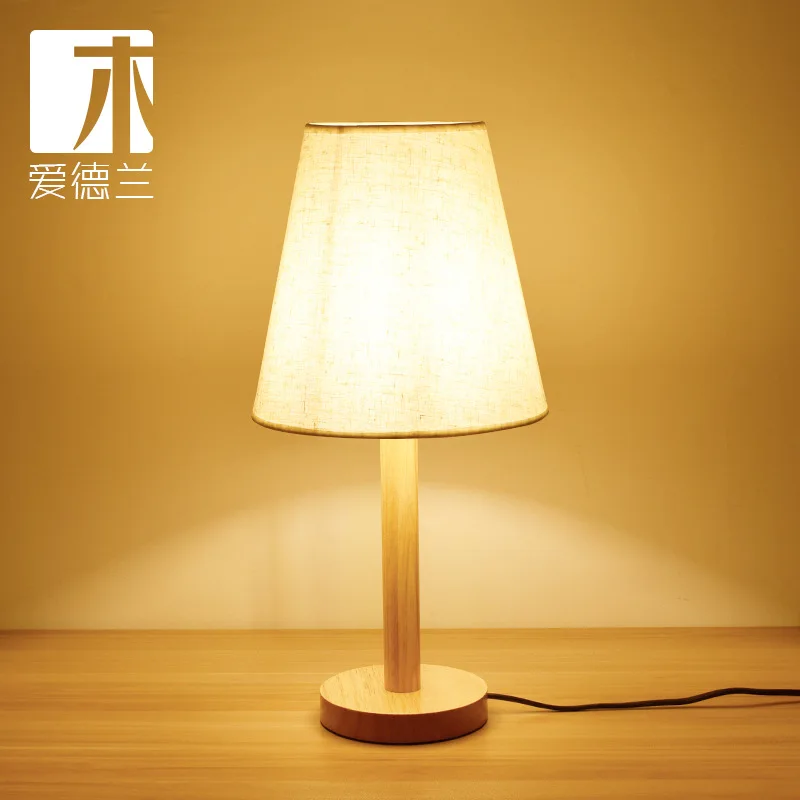

YOOK 20*41CM Scandinavian Solid Wood Table Lamp for Bedroom Bedside Modern Simple Style Warm Lighting Solid Wooden Table Lamp