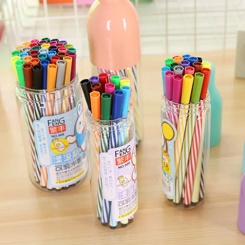 Coloffice(12/18/24/36Pcs)/Set Writing Magic Pens Water color Drawing Kid Painting Writing Mat watercolor Pen school supplies