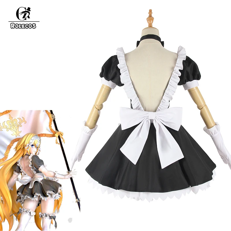 

ROLECOS Fate Grand Order Cosplay Costume Jeanne d'Arc Sexy Dress Joan of Arc Cosplay Costume FGO Women Maid Lolita Dress Party