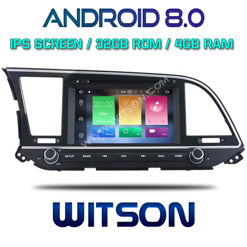 

WITSON Android 9.0 IPS HD Screen for HYUNDAI ELANTRA 2016 CAR DVD NAVIGATION 4GB RAM+64GB FLASH 8 Octa Core+DVR/WIFI+DSP+DAB+OBD