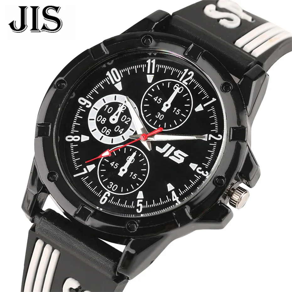 

JIS Men Military Sport Watch Quartz Casual Silicone Band Creative Watches Men's Fashion Army Style Clock Hour 2018 New Arrival