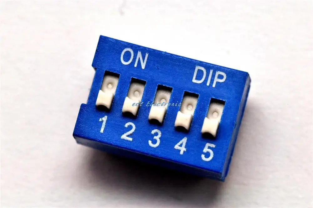 

20pcs 5P Blue 5 level DIP 2.54MM coding dial switch data-chosen-switches