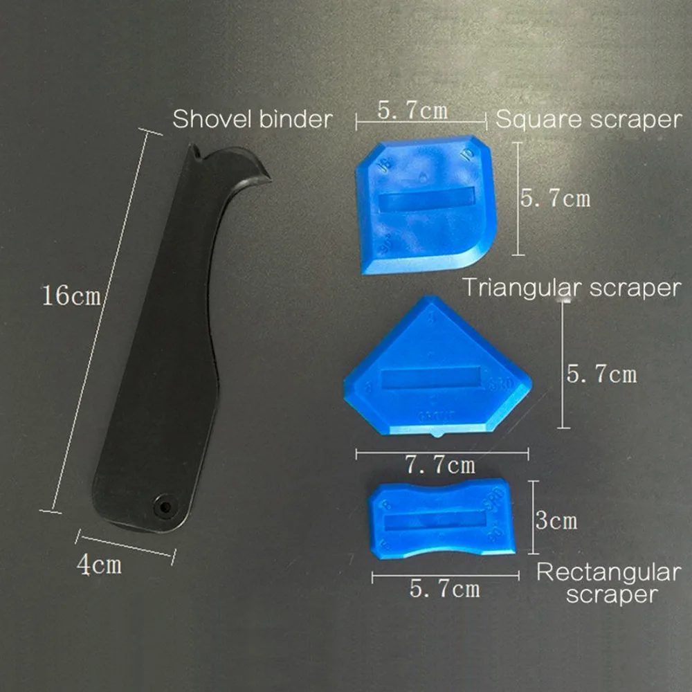 Профессиональный набор инструментов для шпаклевки, 4 шт., герметик, силиконовый скребок для удаления затирки, идеальный инструмент для очистки дома и сада, ручные инструменты
