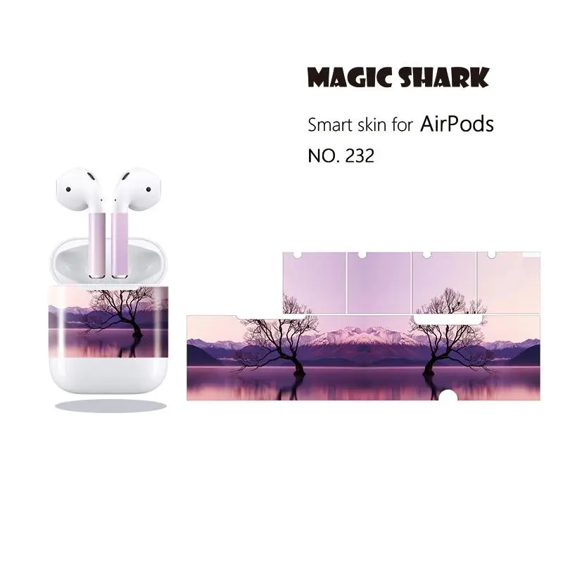 Чехол наклейка Magic Shark Tree Sky Cloud с красивым пейзажем из ПВХ без выцветания для Apple