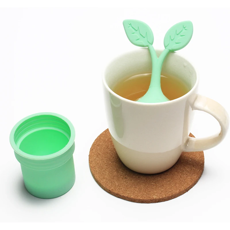 

Tea Infuser Flowerpot Shape Loose Leaf Infuser Strainer for Tea Pot for You Brew Teas Infusers Food-grade Silicone Sieve Filter