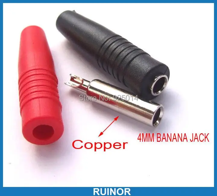 

20PCS Copper 4 mm Banana socket silicone for Test Probes 4.0mm jack Binding Post