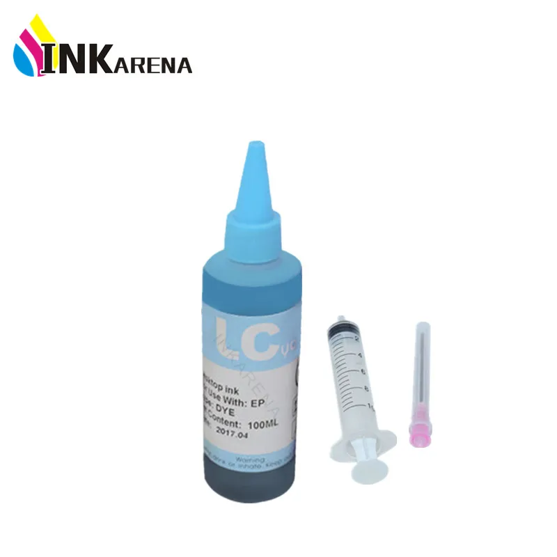 INKARENA 100ml Universal Refill Dye Ink Compatible Replacement For HP for Canon for Brother Epson Lexmark printer Ink