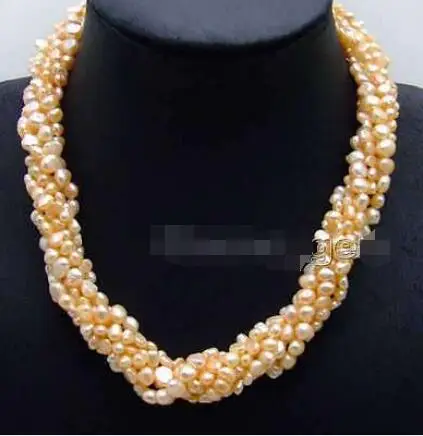 

Shipping>> new hot SALE Gorgeous! 3 strands singlehanded Pink pearl necklace combination sets-5051