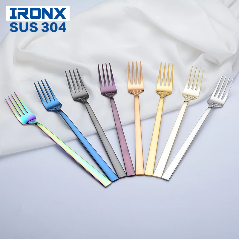 Buy IRONX Korean dinner Fork Colourful stainless steel
