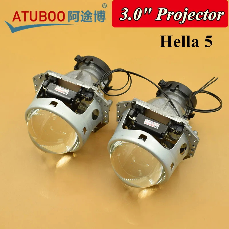 

2pcs 3.0" Hella 5 Bi-xenon Projector lens for Motorcycle Car Headlight Metal Holder Use D1S D2S D3S D4S Hid Xenon bulb