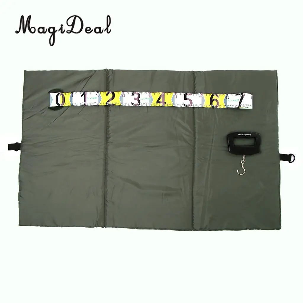 

MagiDeal Foldable Unhooking Mat Padded Landing Mat + 1.4m Soft Ruler + Mini LCD Digital Electronic Scale Fishing Tackle Boxes
