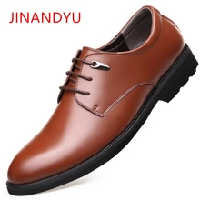 Genuine Leather Business Wedding Shoes Men Vintage Oxfords For Men Dress Shoes Formal Men Shoes Office Lace Up Derby Shoes Flats dxkzmcm handmade men flat leather men oxfords lace up business men formal shoes men dress shoes