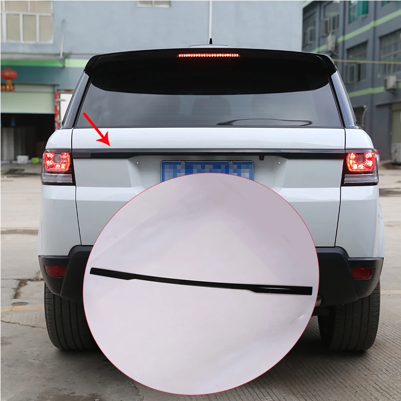 Gloss black Car Accessories For Range Rover Sport 2014 2015 2016 2017 Rear Trunk Lid Cover Trim