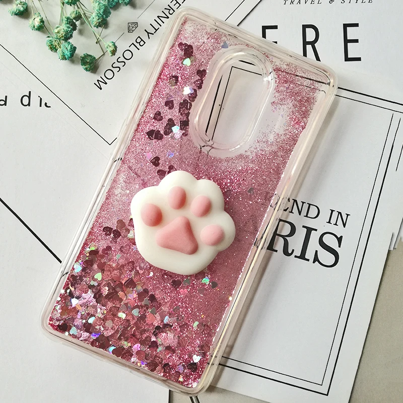 مسكات للوجه Coque de téléphone 3D à motif de chat Squishy, étui de luxe à paillettes pour Xiaomi Redmi 5 plus 4X 8A 9A 9C 10T, Redmi Note 5 9 Pro 5A Prime