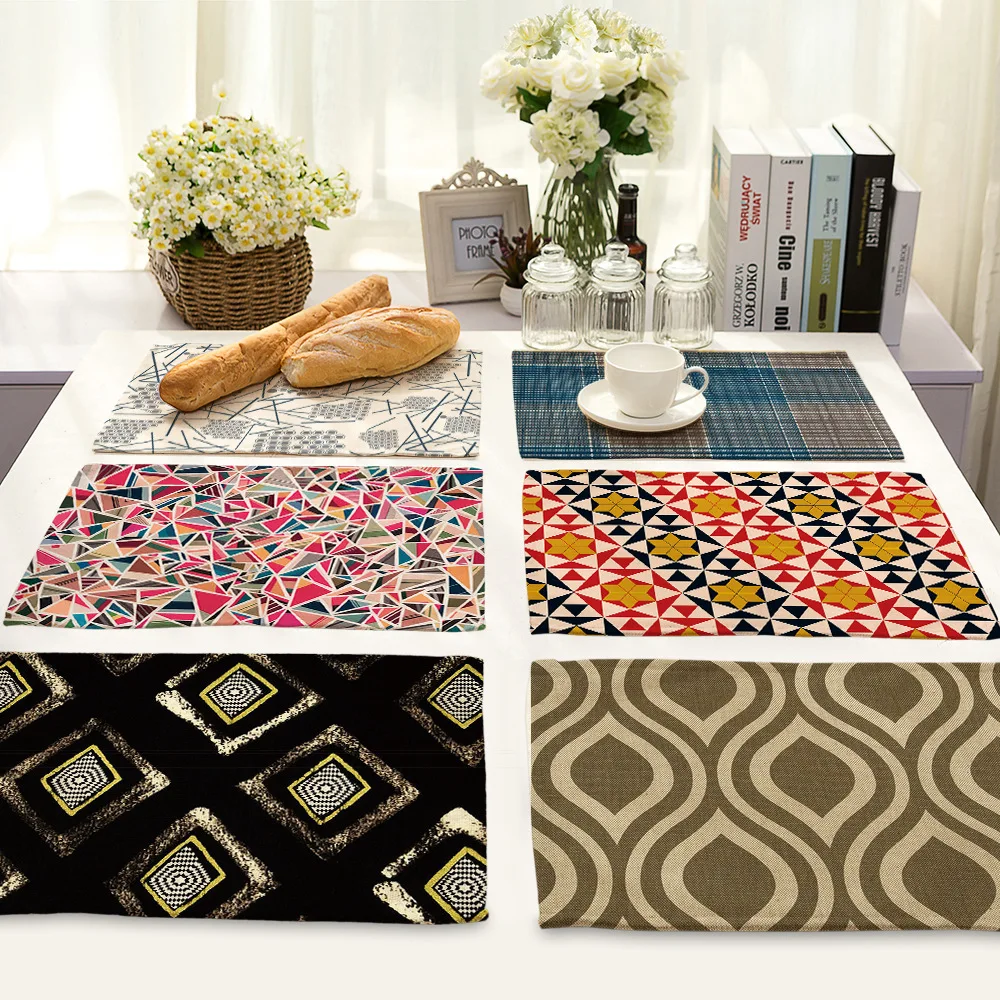 CAMMITEVER 10 Geometry Coffee Cups Drink Kitchen Accessories Mat Cup