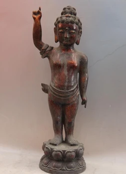 

Tibetan Buddhism Bronze Boy Tathagata Sakyamuni Birth Crown Prince Buddha Statue