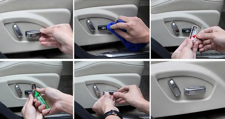 4 шт ABS регулировки сиденья переключатель ручка Кнопка чехол накладка для Volvo XC60 XC70 C30 C70 S40 S60 S80 V40 V50 V60 V70