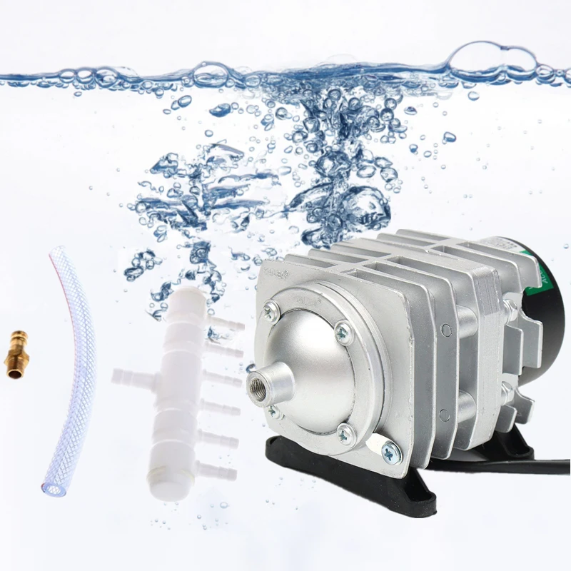 

220V 25W/30W/35W/45W Electromagnetic Air Compressor Super High Flow Aquarium Air Pump Fish Tank Garden Pond Aerator Compressor