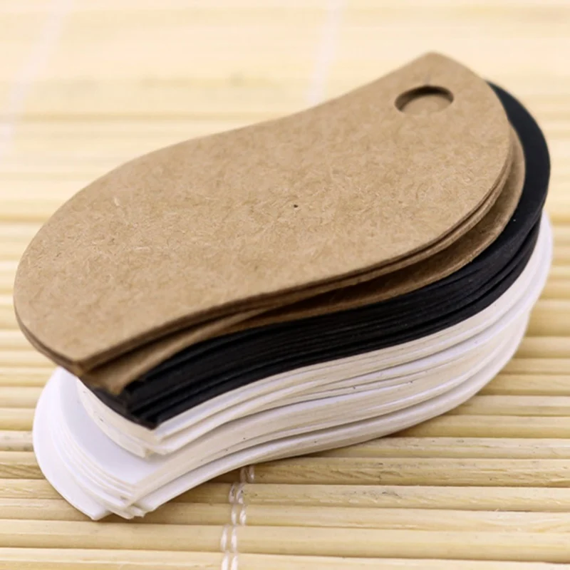 

100 Pcs Leaf Tag Card Word Mood Card Bookmark Card Blank Leaf Kraft Paper Hang Tags Gift Decorated Card Price Labels