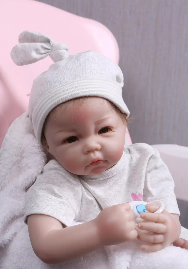 Кукла Reborn Boneca Realista Мягкая силиконовая 50 см|Куклы| |